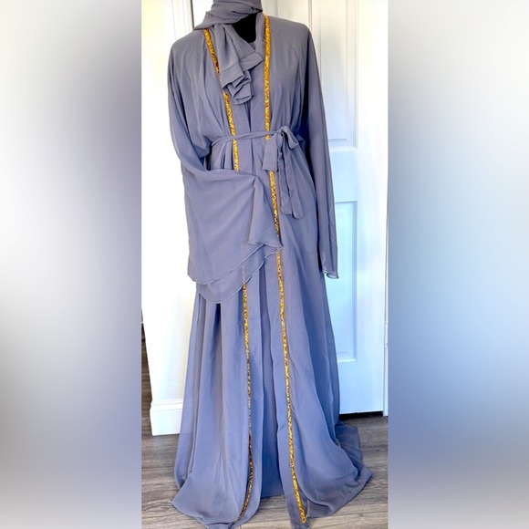 Dresses & Skirts - Grey Abaya long flowy